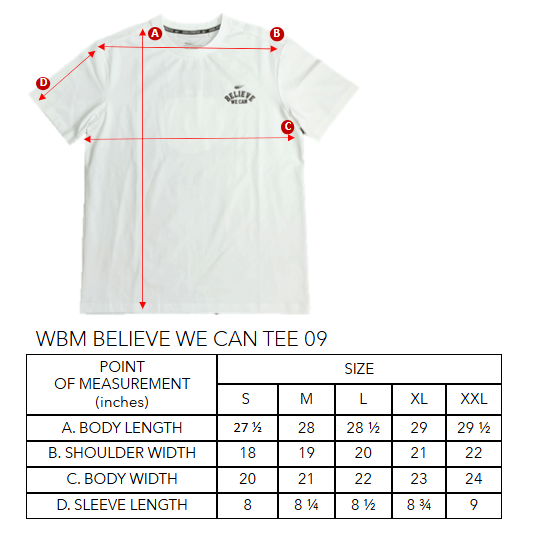 WBM BELIEVE WE CAN TEE 09
