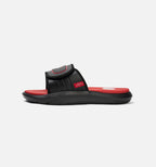 Red slide sandal with an adjustable strap, ST logo, and red S-FOAM footbed.